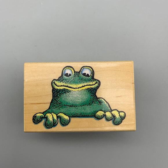 Set of 3 Rubber Stamps with Frogs in Different Poses - Picture 3 of 6